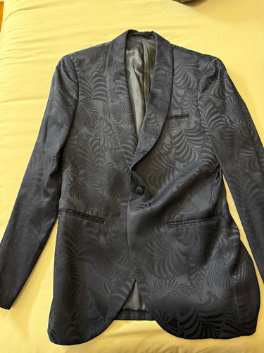 Topman navy jacquard floral - navy,