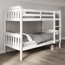 3FT Single Pine Wood Kids Bunk Bed with Mattress Double Bunk Bed Frame