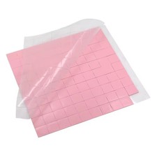 100pcs Thermal Conductive Pink Silicone Pad 10x10mm 1mm Thickness 6Watt, VGA CPU