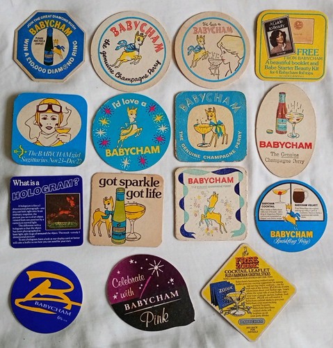 Babycham beer mats - babycham, x