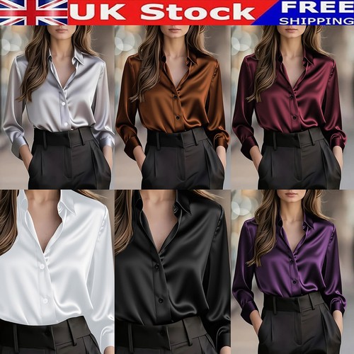 Women silk satin shirt - shirt, ladies