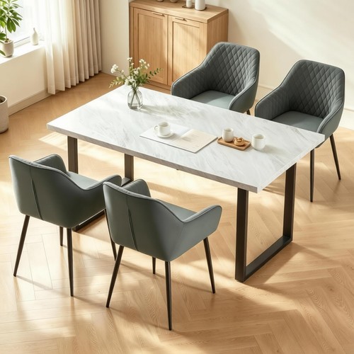 Marble effect wooden table - effect,