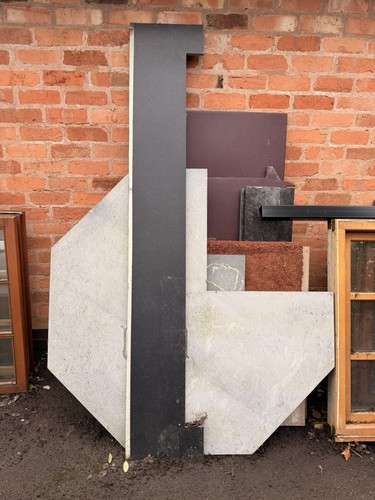 Black granite hearth fireplace - black,