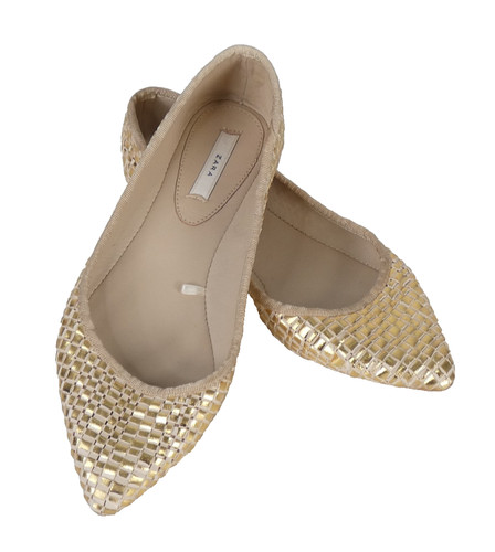 Zara gold woven - gold,