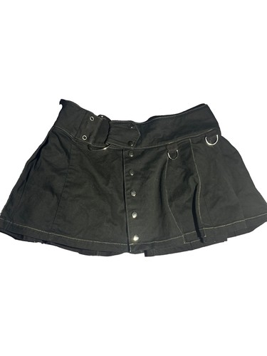 Lip service black buckle skirt - black,