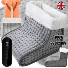Electric Foot Warmer Heated Feet Slipper Therapeutic Pain Relief Washable Winter