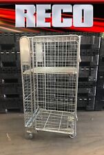 5 X REFURBISHED FULL SECURITY MESH ROLL CONTAINER CAGE ROLLING PALLET  WAREHOUSE