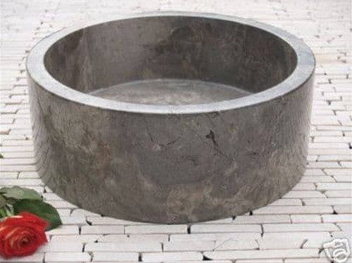 Grey polished marble - marble, drum