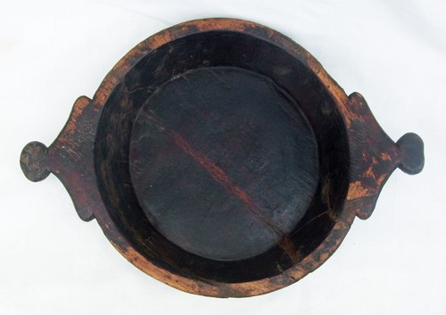 Antique wooden dough bowl - wooden,