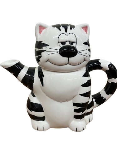 Cat shaped ceramic teapot - shaped,