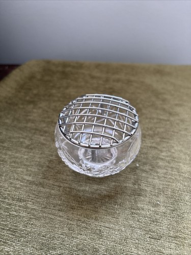 Vintage cut glass rose bowl - vintage,