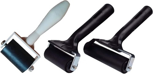 Rubber brayer roller 3pcs - brayer,