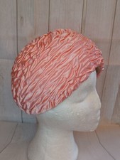 Vintage Ladies Pink Ruched Hat