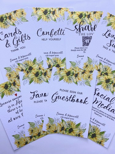 Sunflowers leaves gift card