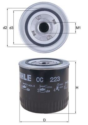 223 knecht oil filter - 223, for