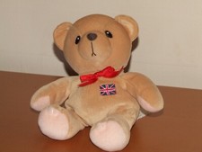 Cherished Teddies Union Jack Flag Embroidered Beanie Bear - 689637 on tag