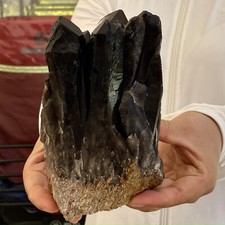 2.83LB  Natural Rare Beautiful Black QUARTZ Crystal Cluster Mineral Specimen