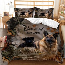 Animal Dog Shepherd Dog Duvet Quilt Cover Single Double Bedding Set Pillowcase