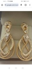 Qvc diamonique Tova  sterling silver drop earrings. Absolutely stunning quality