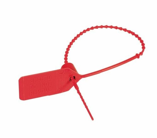 Red plastic security - plastic, tags
