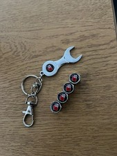 Genuine Audi S-line Dust/Wheel Caps Set of 4 And Keyring