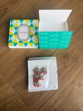 Stella & Dot Coral Cay Dangle Earrings BRAND NEW Never Worn