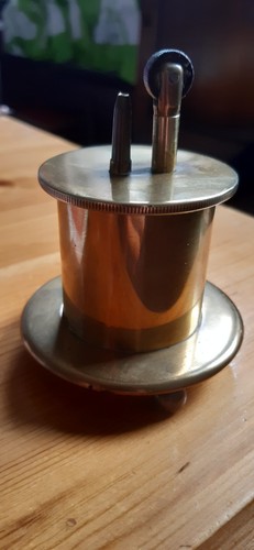 Three footed brass table - three,