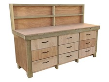 Wooden Workbench Tool Cabinet
