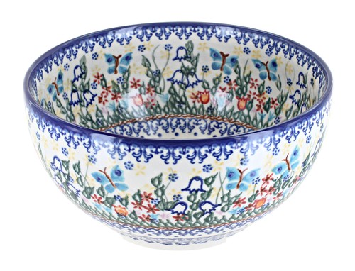 Blue rose polish pottery - blue,