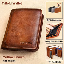 Mens Genuine Leather RFID