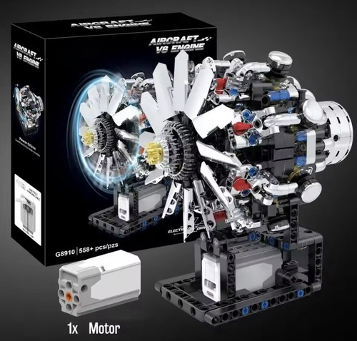 558pcs aircraft engine - aircraft, v8