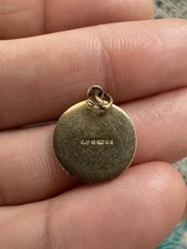 Gold   10mm St Christopher Pendant Necklace 