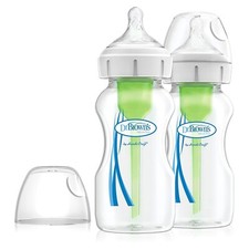 Dr Brown Natural Flow Options+ Anti-Colic Wide Neck Baby Bottles Twin Pack 270ml