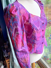 Silk Jacket Pink IKAT weave