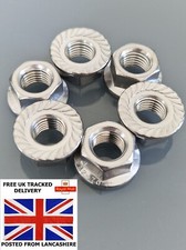 HONDA M10 X 1.25 sprocket nuts bright A2 stainless steel x 6