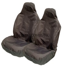 For Toyota Hiace - Heavy Duty Black Waterproof Van Seat Covers - 2 x Fronts