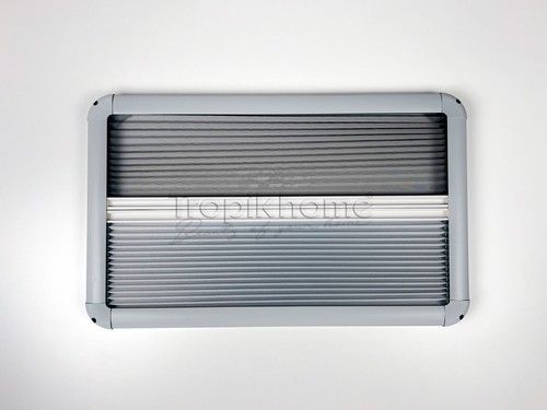 Grey blackout pleated blind - grey, &