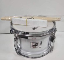 Pro-Corps White 8'' Junior Marching Snare Drum With Coloured Strap & Sticks
