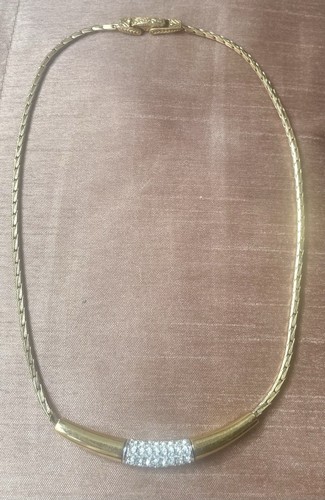 Vintage crystal necklace - crystal, by