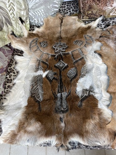 Hand carved bulls skull goat - carved,