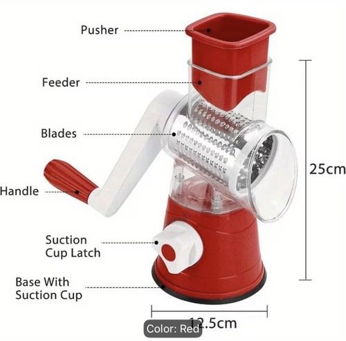 Rotary vegetable shredder in - vegetable, 3