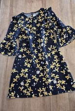 ZARA Navy Blue and Yellow