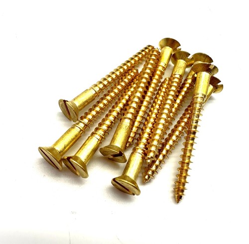 Solid brass wood - wood, screws