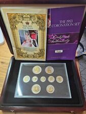 1953 Queen Elizabeth II Coronation 9 Coin Set Gold Plated Ltd Ed No.546