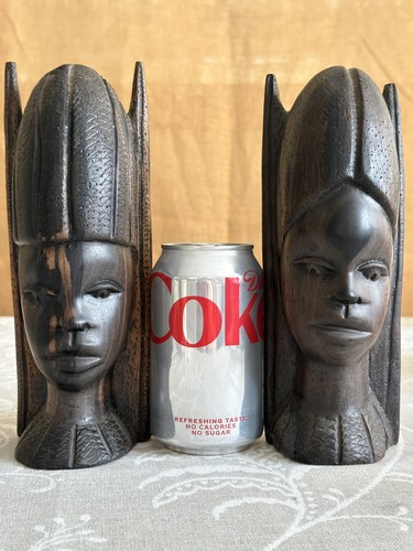 Vintage african head figurines - vintage,