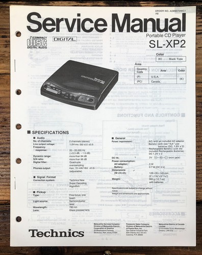 Technics xp2 player - sl-xp2,