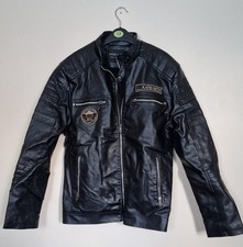 Mens PU Leather Jacket Size XL