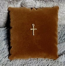 Crucifix Cross simple gold plated stainless steel xsmall  Pendant charm  🇬🇧 