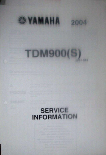 Yamaha tdm900 service - yamaha, tdm900(s)