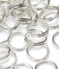 Silver Plated Jump Rings - Double Split Rings - Open - 5mm - Findings - 100pcs